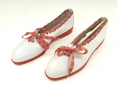 ZAPATOS PLANOS DE CUERO PARA DAMA BAILARINA DE BALLET ROJO PRIMIGI SOPHIE TRABAJO BLANCO Foto 1 de 4