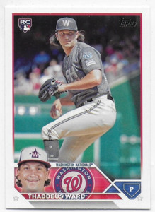 2023 Topps Update #US111 Thaddeus Ward RC - Washington Nationals