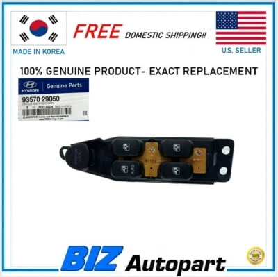 GENUINE ! MAIN POWER WINDOW SWITCH for 1996-2000 HYUNDAI ELANTRA # 93570-29050 Foto 1 de 4