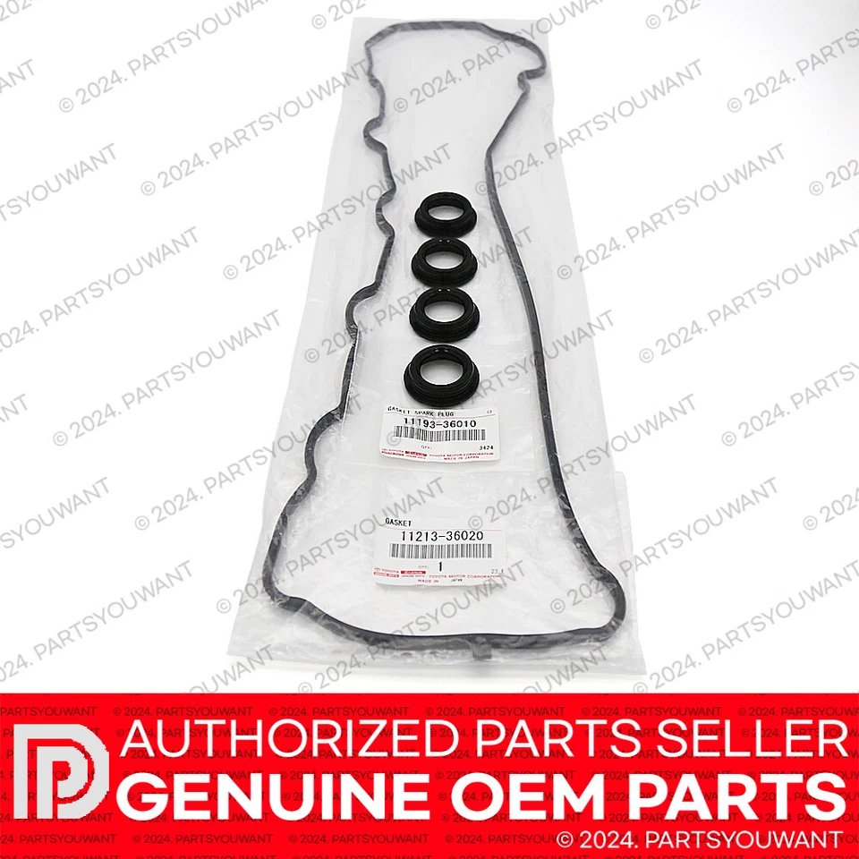 Junta de cubierta de válvula original Toyota Lexus OEM con kit de sellado 11213-36020 + 11193-36010 Foto 1 de 3