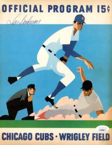 Lou Boudreau JSA Signed 1970 Chicago Cubs Program vs Giants Autograph - Picture 1 of 2