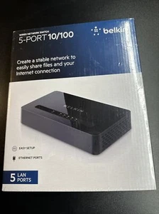 BELKIN Wired Network Switch 5-Port 10/100, NEW/Sealed - Picture 1 of 8