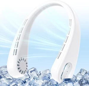 Portable Neck Fan, Bladeless Personal Fan, Rechargeable 4000mAh Battery, No Hair - Picture 1 of 4