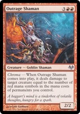 OUTRAGE SHAMAN ~mtg NM Eventide Unc x1