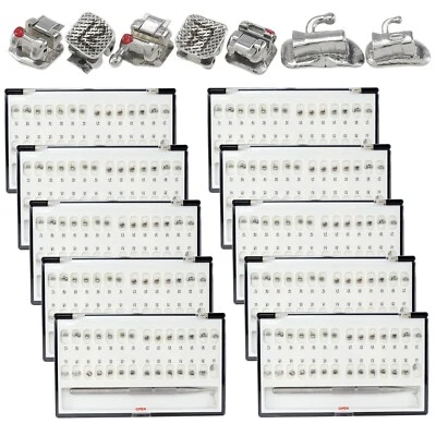 10 Sets Dental Self Ligating Braces Brackets Orthodontic MBT 022 3 Hook DAMON Q - Image 1 of 4
