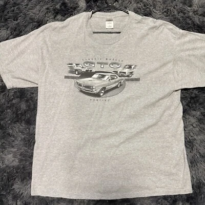 Camisa clásica Muscle Car grande para hombre Pontiac GTO gris  Foto 1 de 3