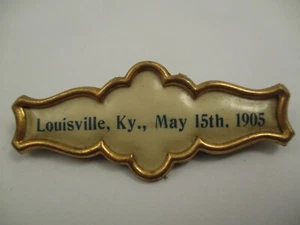 Vintage Antique Political Ribbon Pin Louisville Kentucky May 15 1905 Dam Bridge - Picture 1 of 5