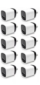  LOT10 USB Wall Charger Plug Home Power Adapter FOR iPhone Samsung Universal - Picture 1 of 12