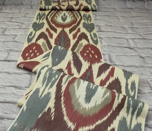3.0 m Uzbek cotton handmade Ikat fabric/Brown cloth for craft,upholstery,decor - Picture 1 of 8