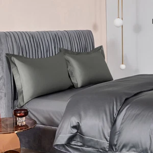 Almohada 100% algodón orgánico simulada 800 TC calidad premium paquete de 2 5 colores - Imagen 1 de 19