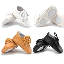 0-18M Unisex Baby Leather Soft Sole Shoes Infant Boy Girl Toddler Crib Moccasin