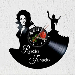 VinyWoody Reloj de pared de disco de vinilo Rocio Jurado regalo decoracion - Imagen 1 de 3