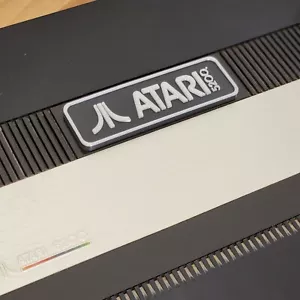 Atari 5200 Cartridge Slot Dust Cover - Black and Silver - Logo & Text - Picture 1 of 4