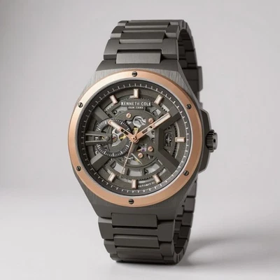 Kenneth Cole KCWGL0013703 Men's Stainless Steel Automatic Skeleton Watch - Image 1 of 4