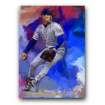 Jeff Montgomery Art Card Limited 9/50 Edward Vela Signed (Kansas City Royals) - Image 1 of 2