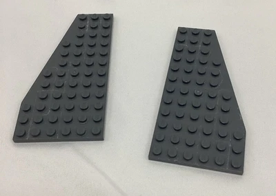 LEGO Right & Left Wing Wedge Plate 30355 30356 DARK GRAY 6x12. Q2 - Image 1 of 3
