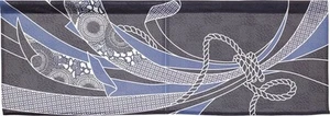 Cortina de puerta japonesa Noren 33,46x11,81 en poliéster con motivo reunido Japón - Imagen 1 de 9