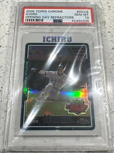 2005 Topps Chrome Opening Day Refractors Ichiro PSA 10 #ODC8 POP 3 - Picture 1 of 2