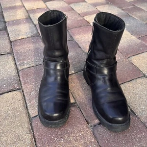 Harley Davidson Mens Harness Riding Boots Size9E Black oil resistant rubber Sole - Bild 1 von 18