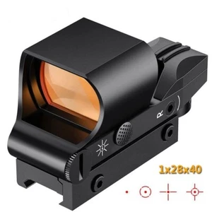 New 1x28x40mm Tactical Red Dot Sight Riflescope Hunting Scope 4 Reticle Sights - Picture 1 of 12