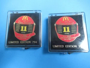 TWO BILL ELLIOTT ,ALL TIME MOST POPUAR DRIVER , HELMET PINS. 11 YEARS (NEW) - Picture 1 of 6