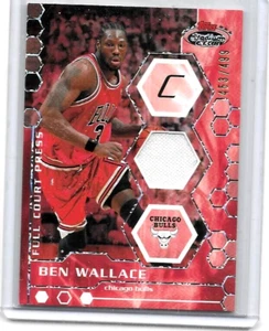 Camiseta usada Ben Wallace 2007-08 Topps Stadium Club cancha completa juego de prensa - Imagen 1 de 1
