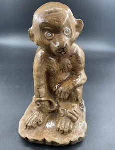 Naïve Grotesque Majolica Monkey Arts And Crafts Folk Art Japanese ? - Picture 1 of 24