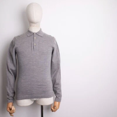 EMPORIO ARMANI Men's Wool Collared Neck Red Slim-Fit Pullover Sweater S  - Image 1 of 4