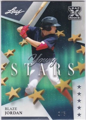 2021 Leaf Young Stars Silver #21 Blaze Jordan - Red Sox Rookie XRC 2/5 - Image 1 of 2