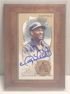 2023 Topps allen & ginter auto Gary Sheffield Ma-gs Mini Wood Framed Milwaukee