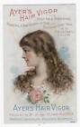 Habillage Ayer's Hair Vigor Lowell Massachusetts belle carte de visite victorienne dame