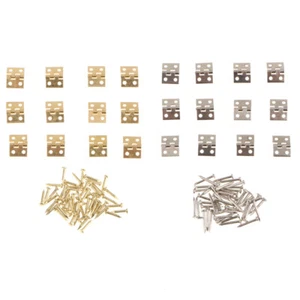 12Pcs Jewelry Dollhouse Window Hinge Mini Small Jewelry Chest Box Hinges New - Photo 1/7