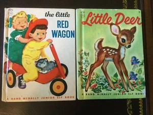 Little Deer & the Little Red Wagon Rand McNally Junior Elf Books,1949,’56 - Imagen 1 de 10