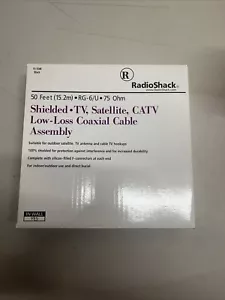 Radio Shack 50 Foot Dual-Shielded Coaxial Cable For Indoor/Outdoor Use - Picture 1 of 3