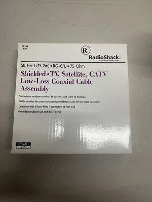 Radio Shack 50 Foot Dual-Shielded Coaxial Cable For Indoor/Outdoor Use - Image 1 of 3