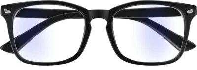 Blue Light Blocking Glasses Computer Gaming for Men & Women (BLACK)