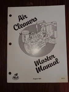 1981 MACK TRUCK LUFTREINIGER MASTER MANUAL REPARATUR SERVICE BOOK - Bild 1 von 3