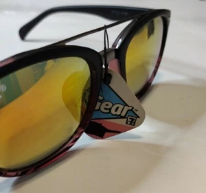 Occhiali da sole PUGS montatura nera rosa UV400 - stile 1201 nuovi con etichette - Foto 1 di 6