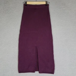 NEW Free People Skyline Midi Skirt Women's Small Rib Knit Pull On Slit Pencil - Picture 1 of 10
