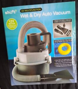 New Shift3 12v Multifunction Wet & Dry Auto Vacuum, Attachments & Inflator 