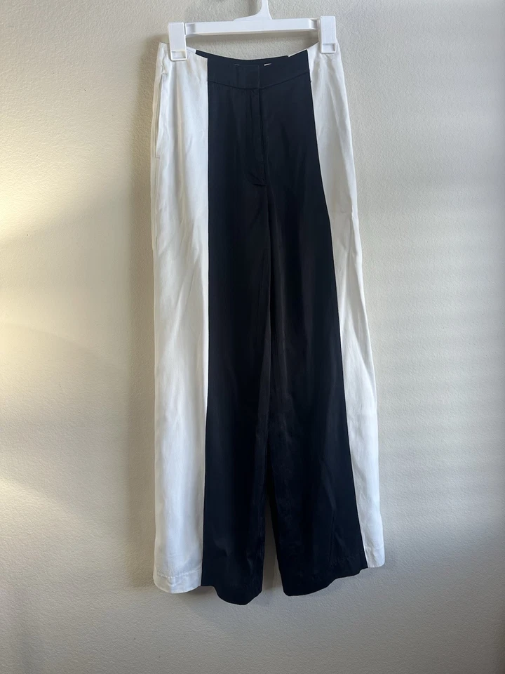 Pantalones SASS AND BIDE Blanco y Negro Talla 2 Cintura Alta Foto 1 de 4