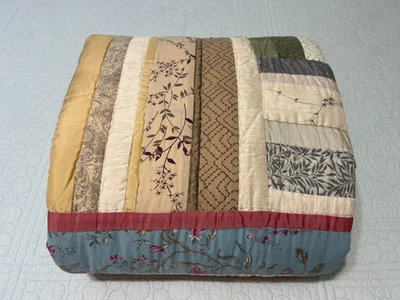 Edredón de algodón retazos artesanales Pottery Barn completo/reina 91"x88" Foto 1 de 4