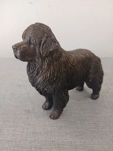 Stehender Neufundland Hund Kaltguss Bronze Figur - 6" x 5" x 2" - Bild 1 von 13