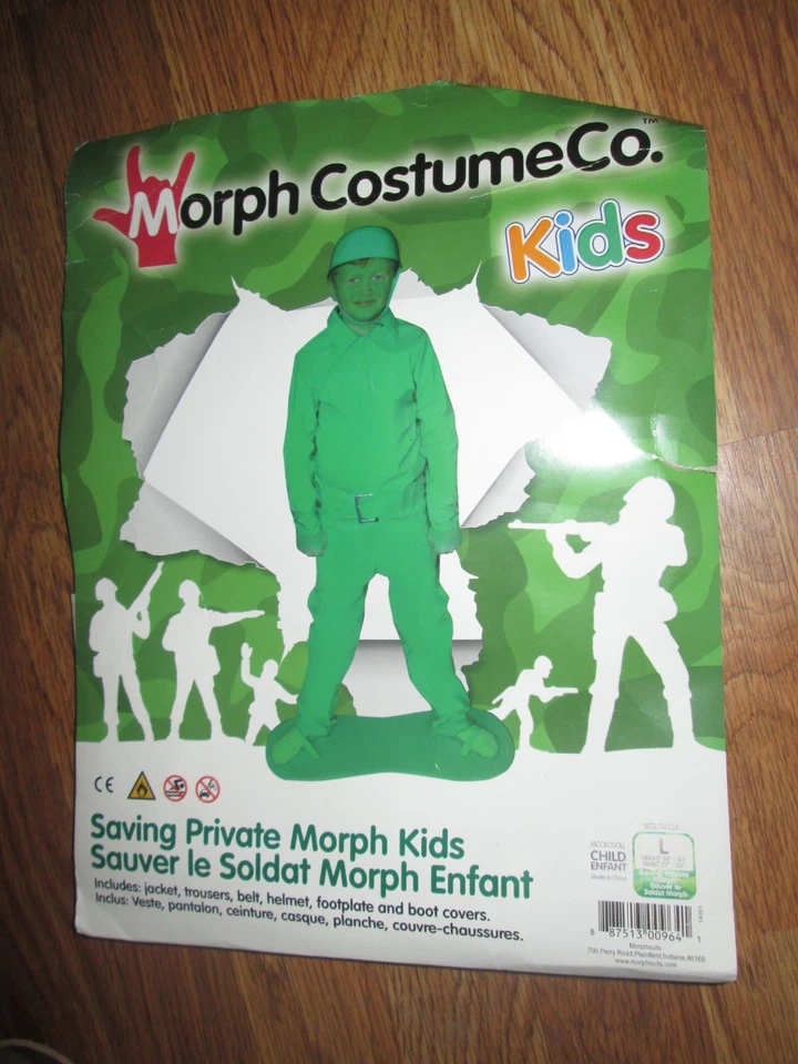男孩 玩具 士兵 玩具 救事 节省 私人 Morph 万圣节 服装 尺寸 S Sm 全新带标签 — 第 1/1 张图片