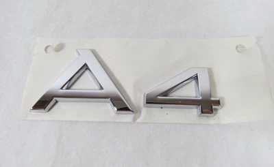 Emblema Audi A4 para maletero trasero 2010-2025 insignia cromada símbolo logotipo original OEM Foto 1 de 4