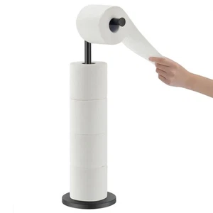 Toilet Paper Holder Stand,Free Standing Toilet Paper roll Holder with Storage... - Picture 1 of 6