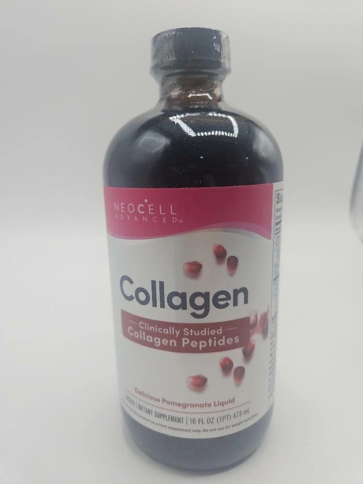 Suplemento de colágeno líquido NeoCell, granada, 16 oz., 1 botella Foto 1 de 3