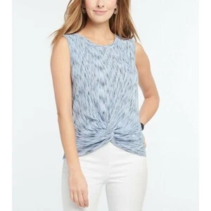 NIC + ZOE NEW $98 Daytrip Twist Sleeveless Sweater Tank in Light Sky XL - Picture 1 of 3