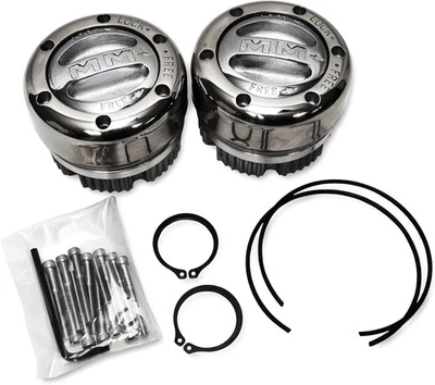 Par de bujes de bloqueo premium Billet Silver Mile Marker 104 para Cherok 1974 1987 Foto 1 de 4