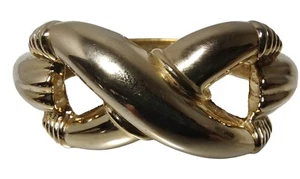 Brazalete vintage con bisagras Infinity Clamper tono dorado anudado - Imagen 1 de 10